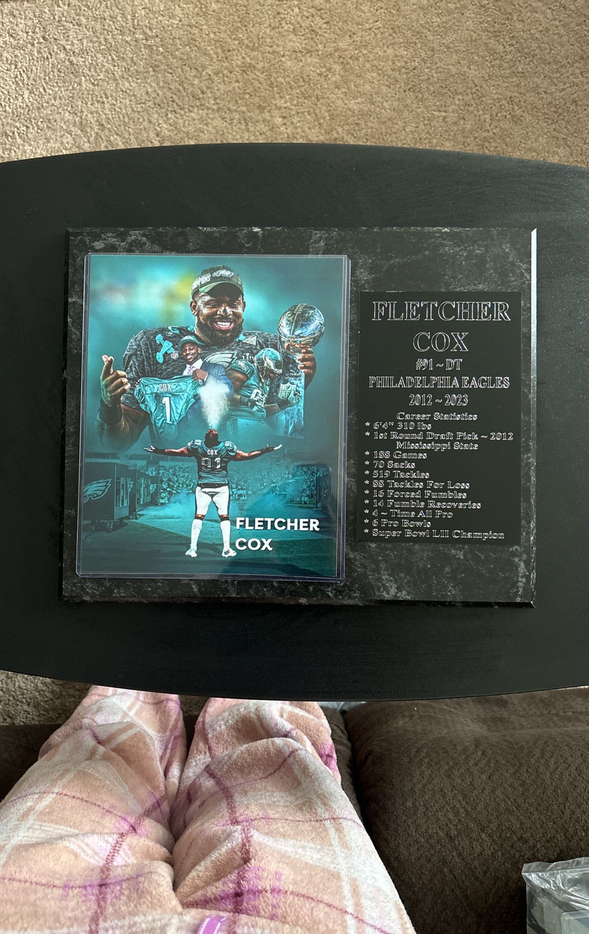 Philadelphia Eagles Fletcher Cox Plaque