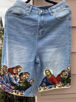JORTS With The Las Supper Denim For Men’s