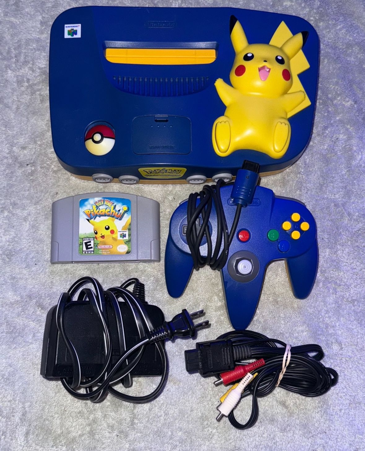 POKÉMON NINTENDO 64 N64 CONSOLE WITH HEY YOU PIKACHU VIDEO GAME