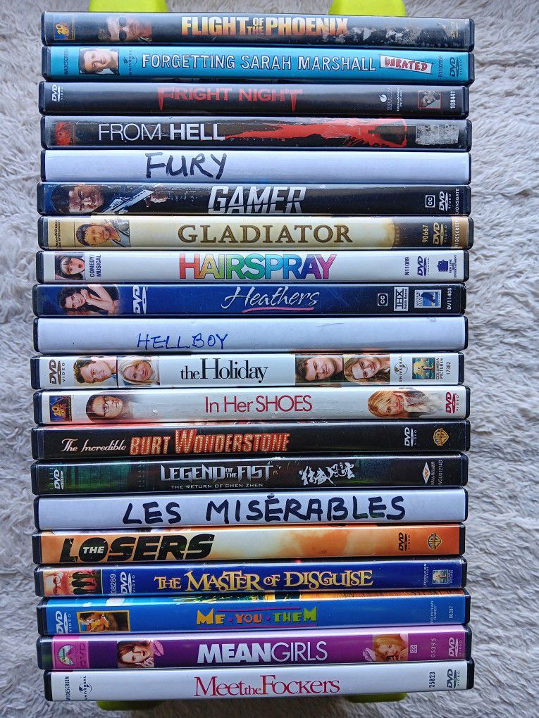 Lots of DVDs, F to M, $1 each