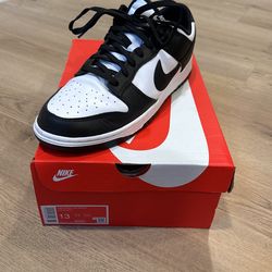 Nike Dunk Low Top Panda Size 13