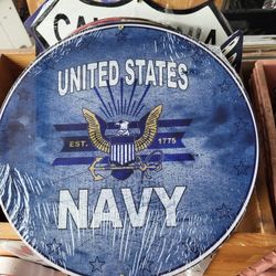 US Navy Round Metal Sign 14"