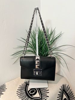 Michael Kors Black Leather Chain Shoulder/Crossbody Bag