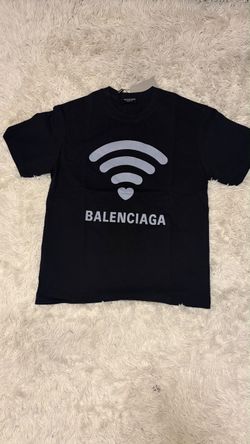 Balenciaga WiFi Heart Graphic T-Shirt