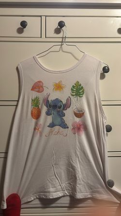 “Aloha” Stitch White  Shirt 