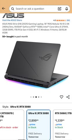 Asus ROG Strix G16 (2025) gaming laptop