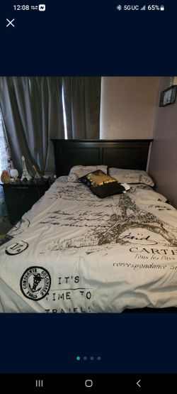 Black Wooden Bed Frame