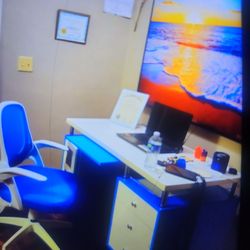 DESK, CHAIR & LOVELY PICTURE