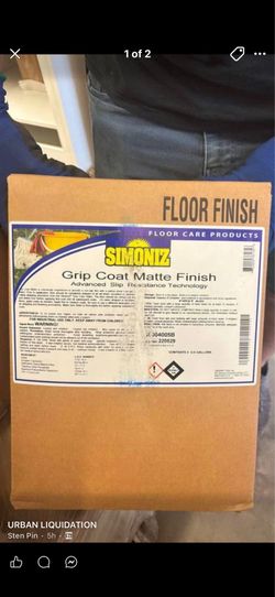Simoniz Grip Coat Matte Floor Finish – 5 Gallon (Professional Bag-in-Box System) 🔥
