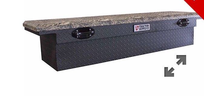 Tractor Supply Full-size SEC Camo Lid Crossover Tool Box, Matte Black