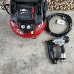 Porter-Cable 6 Gal. 150 PSI Portable Electric Air Compressor and 16-Gauge Nailer Combo Kit