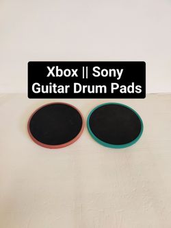 Xbox / Sony Guitar Hero Red Octane World Tour Drum Pads Cover Replacement Set Of 2
