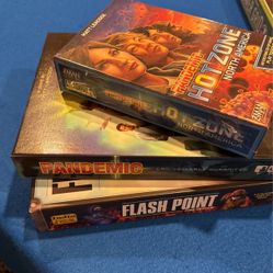 Lot Of 3 Cooperative Pandemic And Flash Point Fire Rescue Modern Family Board Games