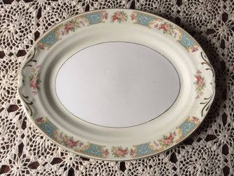 Antique Serving Platter by Crown Potteries