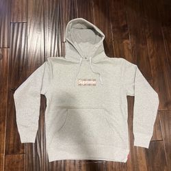 Supreme Burberry Box Logo Hooded Sweatshirt Size Small