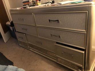 Silver Mirrored Dresser