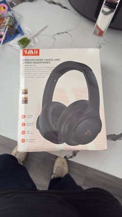 1Mii Y8+ Noise Cancelling Headphones Bluetooth 6.0 Over-Ear Wireless, Black