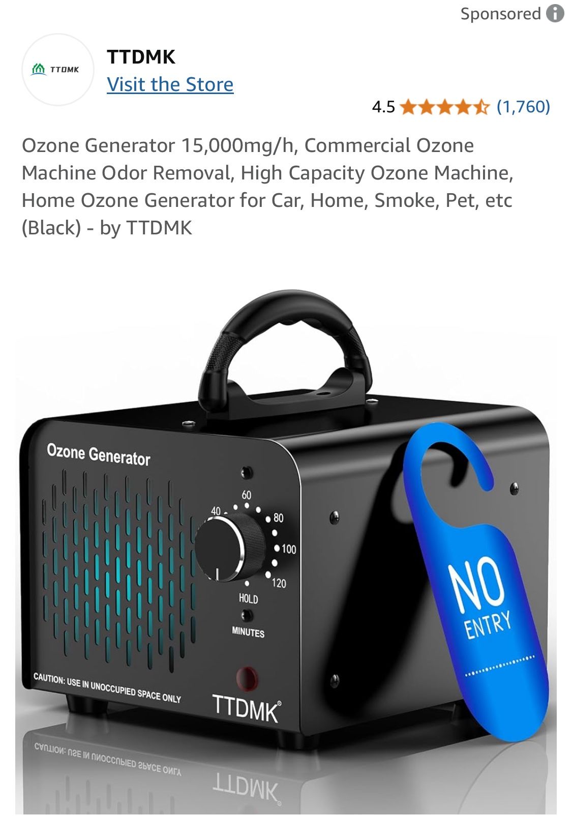 TTDMK new ozone generator machine