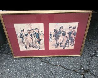Antique 1799 Historical Cavalry  / Infantry Lithographs
