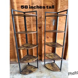 2 corner shelves