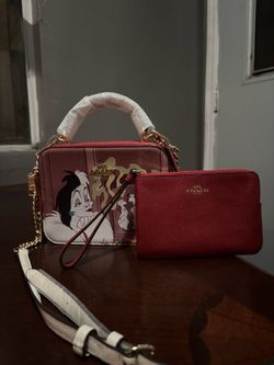 COACH X Cruella De Vil Purse/Crossbody Bag + Wristlet