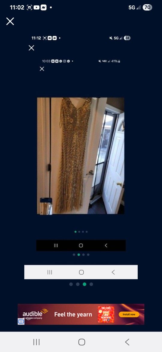 Beatiful Gold Dress With Tag Size 2