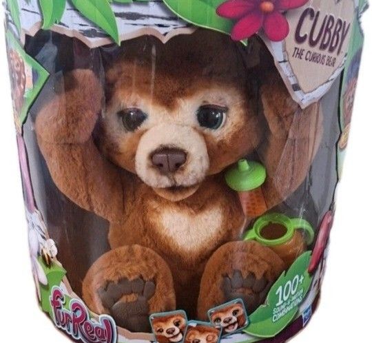 NIB!! FurReal Cubby, The Curious Bear Interactive Plush Toy w/100+ Sound-and-Motion Combinations - Hasbro - 2019