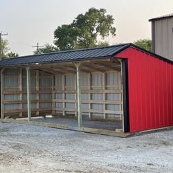 10x24 Metal Run in Shed-Horse Barn