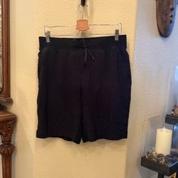 LULULEMON Men Black Lined Athletic Shorts Size Large