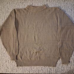 VINTAGE CAMBRIDGE CLASSIC BY MERVYNS 100% COTTON SIZE LARGE BIEGE SWEATER