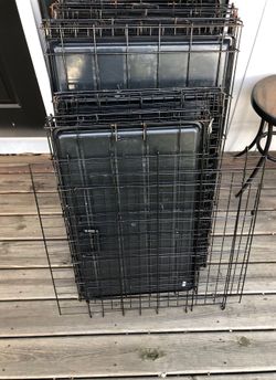 Dog cages $25.00 and $35.00