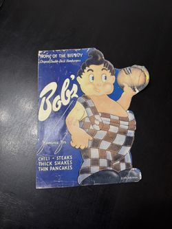 Vintage 1985 Menu for Bob's Big Boy