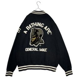Vintage Bape General Baseball Sweat Jacket By A Bathing Ape 