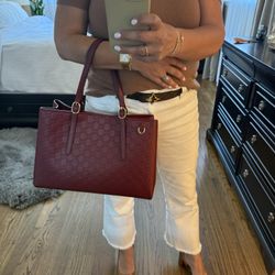 GG Burgundy Hand Bag/ Tote Retail Price $2980
