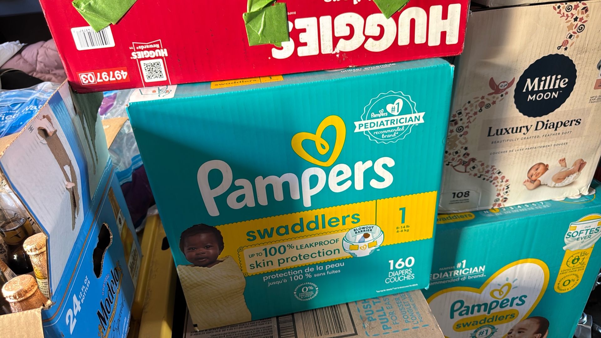 Brand New Pampers Swaddlers 