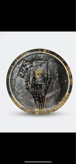 Ace Skeleton Hand Playing Cards -Resin Coaster