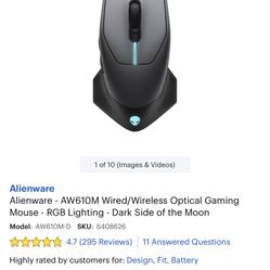 ALIENWARE MOUSE & KEYBOARD BRAND NEW