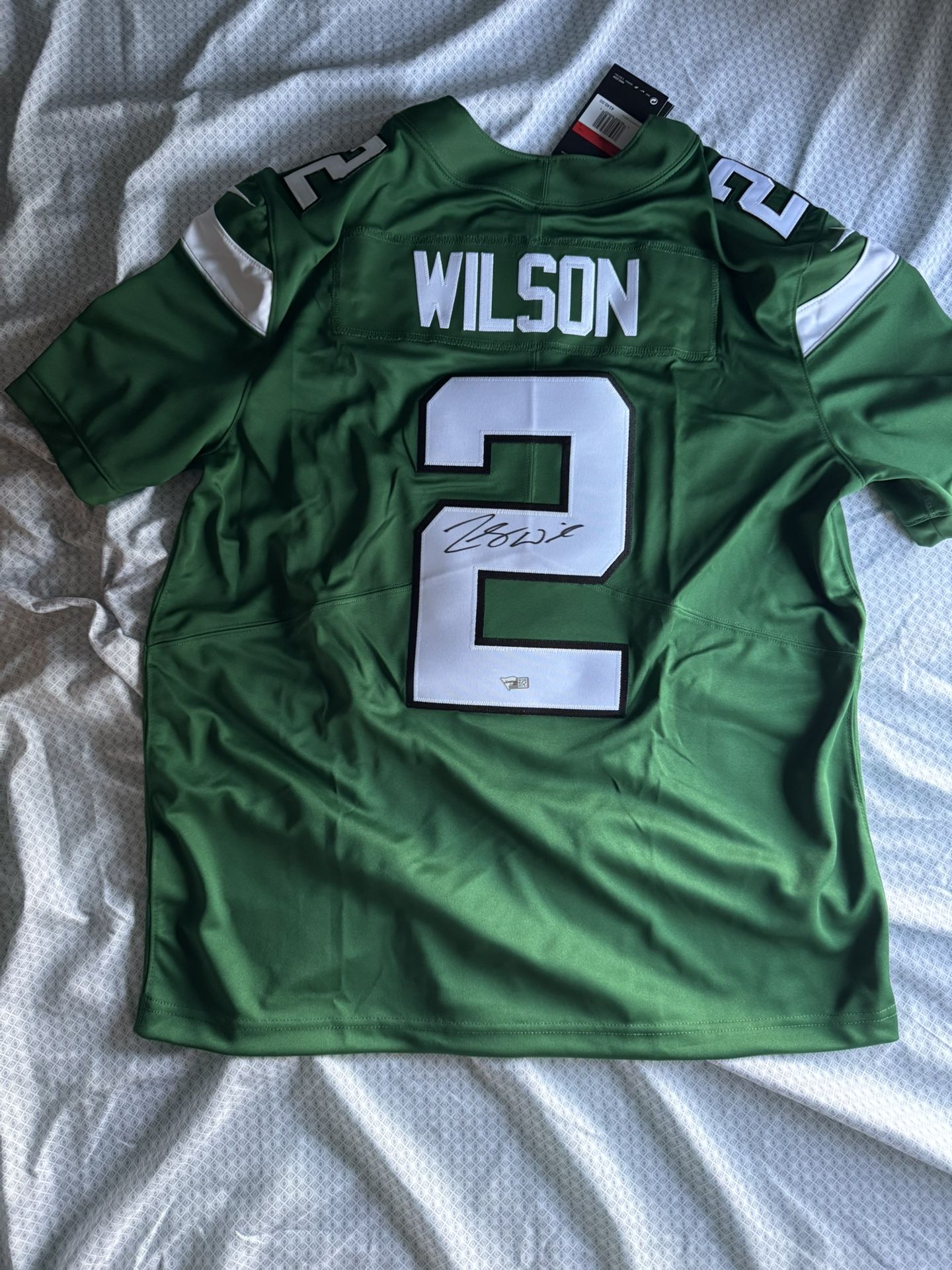Zach Wilson Signed New York Jets Jersey With Tags