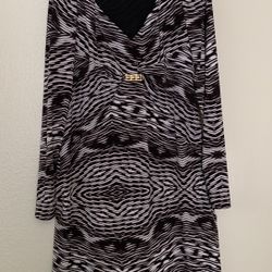 Very Nice Black And White Work Dress.  Worn Once 