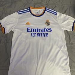 Real Madrid Adidas Home Jersey – Men’s Large (White/Blue)