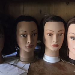 Cosmetology Mannequin Heads – 100% Human Hair – Great Condition”