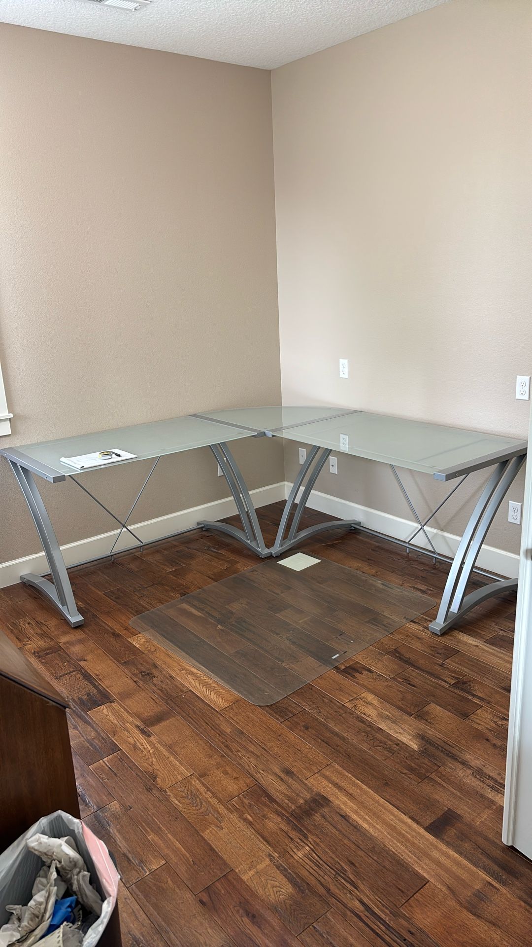 Glass Corner Desk