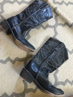 Size 8 black cowboy boots women from Aldo