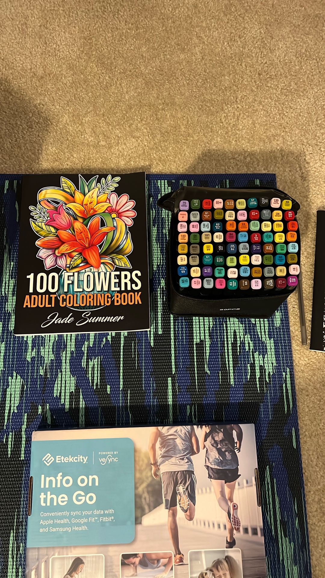 Coloring book and markers