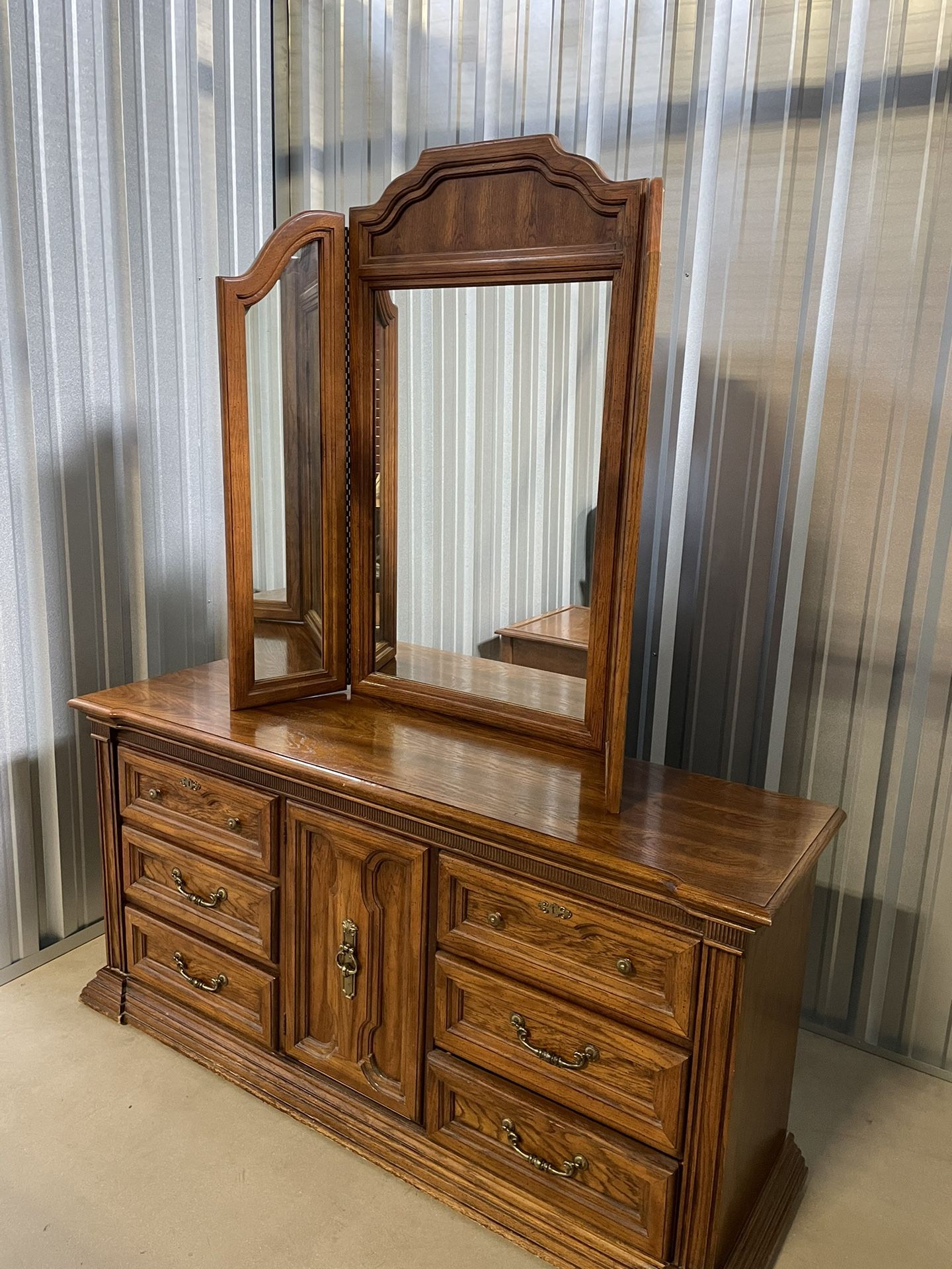 Dresser and Mirror Combo