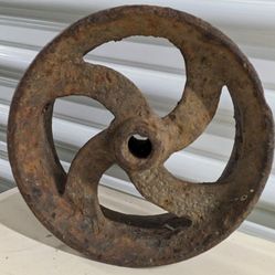 Garden Decor Antique Industrial Shop Cart Wheel Or Gear G