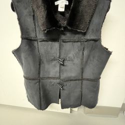 White House Black Market Shearling Style Vest