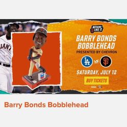 San Francisco Giants 2025 Barry Bonds Bobblehead SGA 7/12 /2025