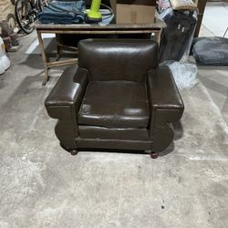 Brown Leather Chair 