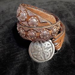 Western Ranger Belt | Genuine Hair-on-Hide & Celtic Steel Size 35